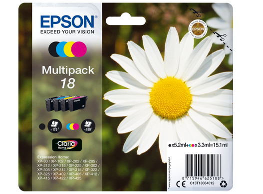 Cartouche Epson Pack 18 180 Pages