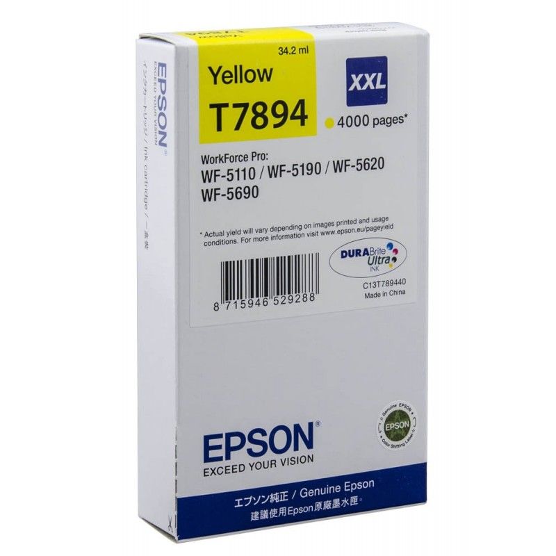 Cartouche Epson T7894 Jaune 4000 Pages