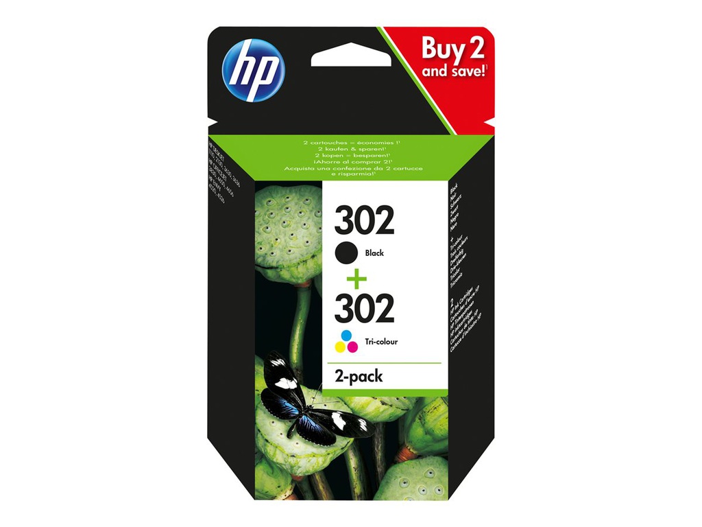 Cartouche HP Pack 302 Noir+Couleur