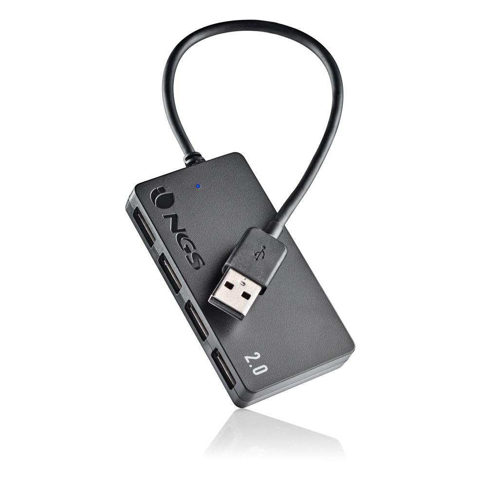 Hub USB 2.0 4 Ports NGS iHub Tiny Noir