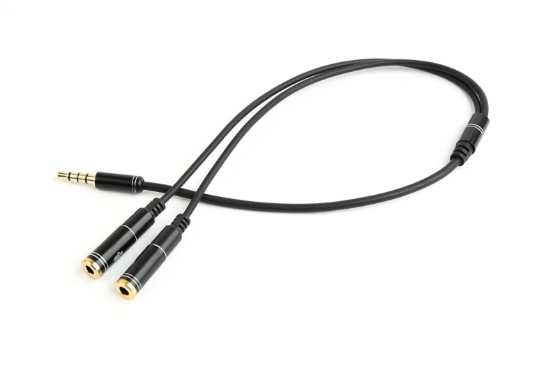 Repartiteur audio casquemicro Jack 3.5mm 2 Entrées F> 1 Sortie Male