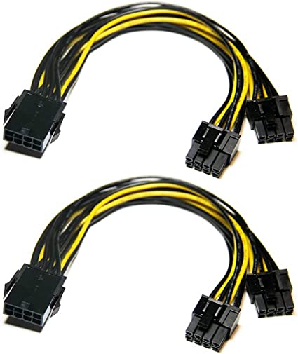 Câble alimentation 6 Pins PCI-E F vers double alimentation PCI-E 8 pins