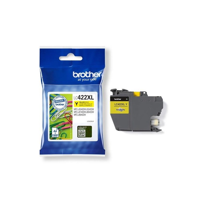 Cartouche Brother Pack LC422 XL (Jusqu'à 3000 pages noir -1500 en couleur)