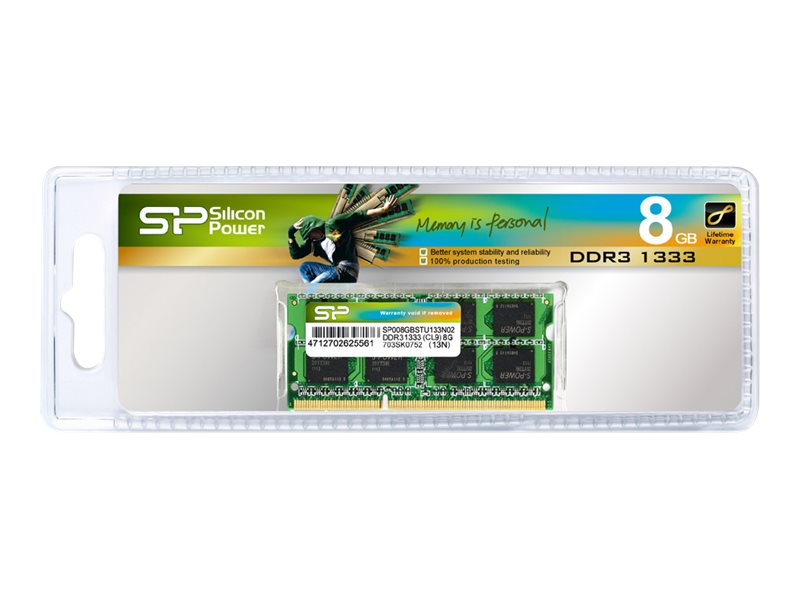 Sodimm 8Go DDR3L 1600Mhz CL11 Silicon Power SP008GLSTU160N02