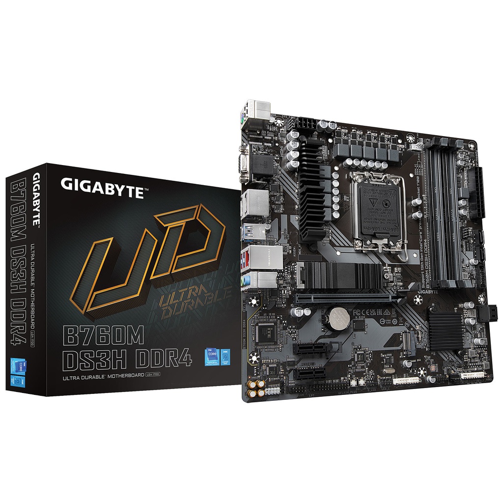 Carte mère Micro-ATX Gigabyte B760M DS3H DDR4 (Socket 1700)