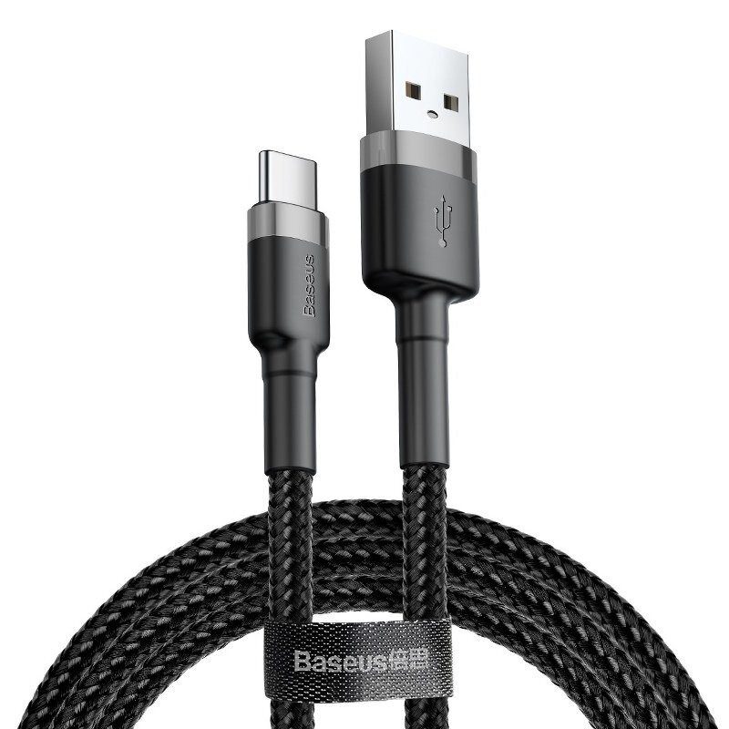Câble USB Type A vers USB Type C USB 2.0 M/M 2M Baseus Cafule Noir/Noir Quick Charge