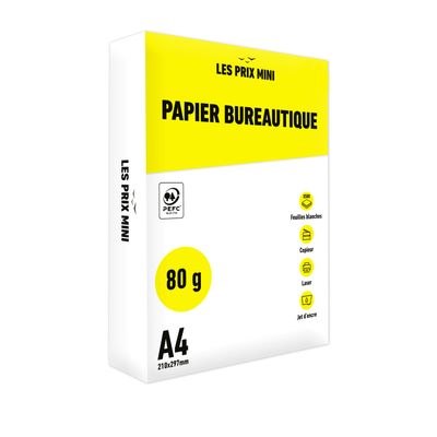 Ramette papier A4 500 Pages Prix Mini 80G