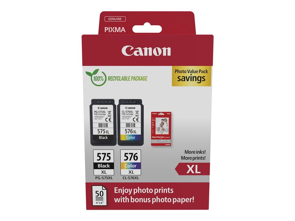 Cartouche Canon Pack PG-575XL/CL-576XL