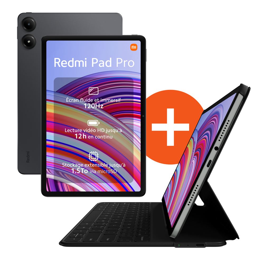 Tablette 12.1" Xiaomi Redmi Pad Pro 128Go Wifi + Clavier avec Etui