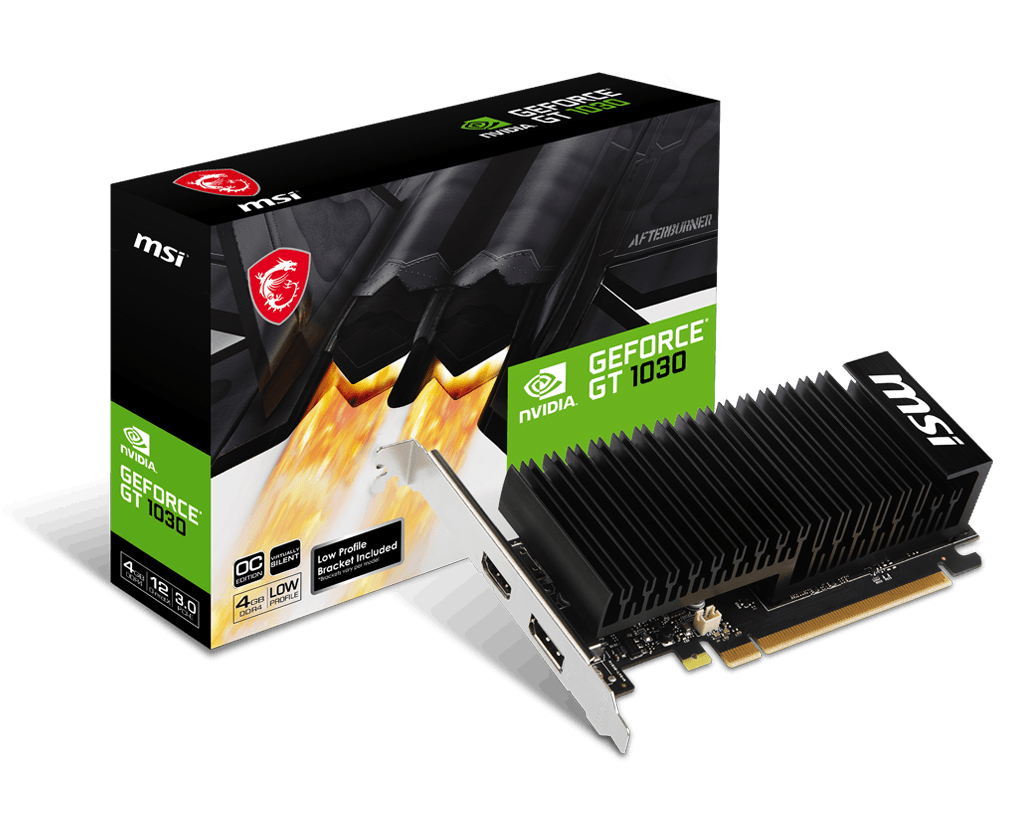 Nvidia GT1030 MSI 4GB GDDR4 LP OC