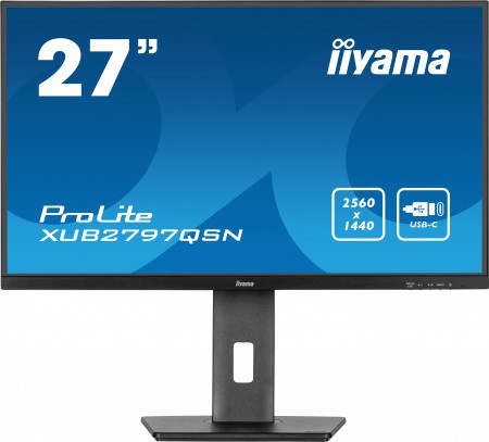 Moniteur 27" IIyama XUB2797QSN-B2 avec USB-C dock et RJ45 ( LAN )- QHD 100Hz Dalle IPS 1 Ms