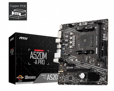 Carte mère Micro-ATX MSI A520M-A Pro DDR4 (Socket AM4)