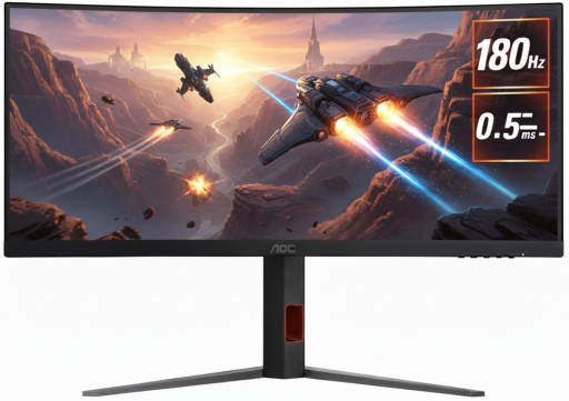 Moniteur 34" Incurvé AOC CU34G4 WQHD 180Hz 1Ms