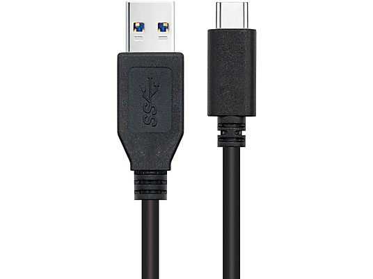 Câble USB Type A vers C  M/M 2m 3.1 Nanocable Noir