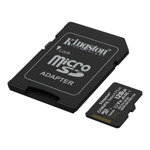 Memoire Micro SDXC 128Go Class V10/UHS-I (U1) Kingston Canvas Select Plus Gen3