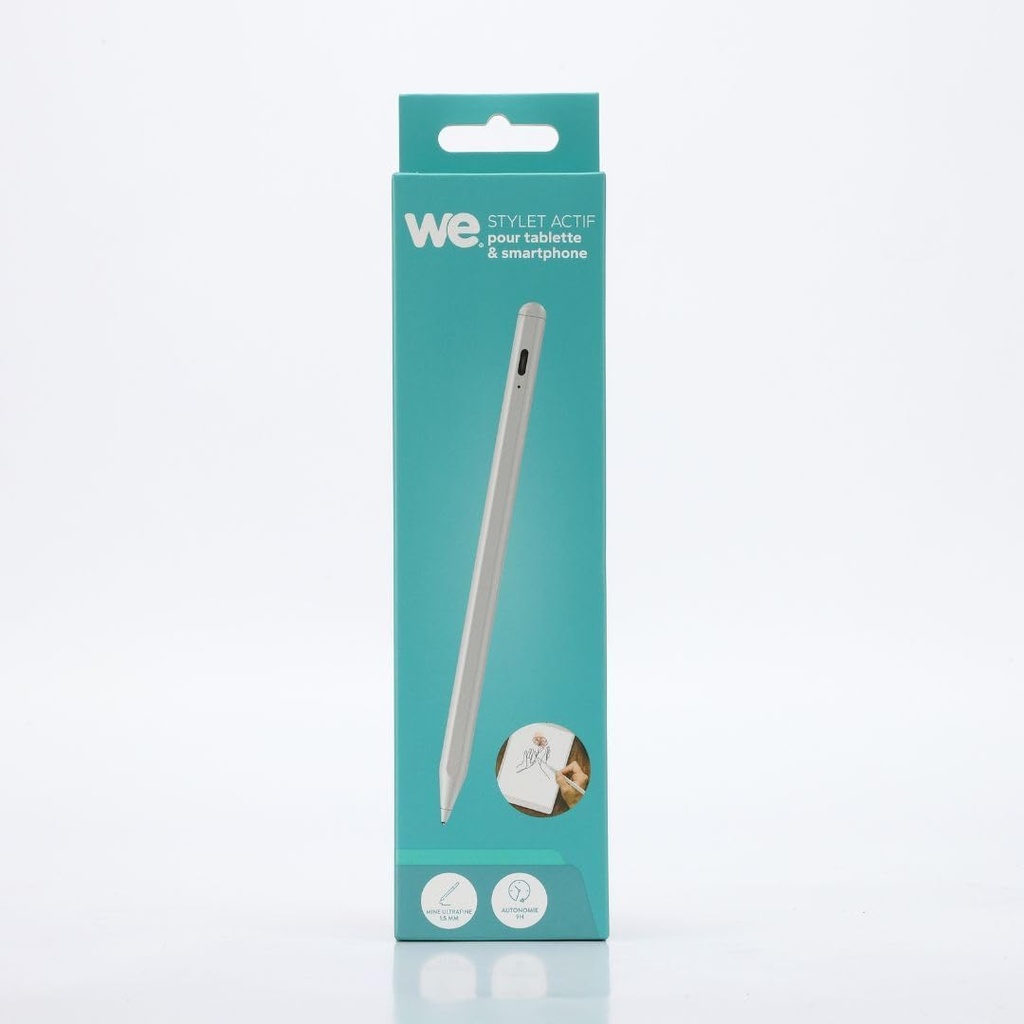 Stylet actif pour tablette blanc We