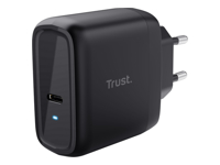 Chargeur secteur USB Type C + 1 câble USB-C > USB-C 2M 65W PD Trust MAXO Noir