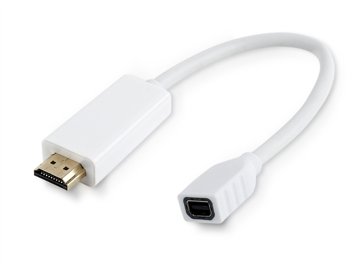 [206185] Adaptateur Mini Displayport 1.1/M vers HDMI/F 0.15M Blanc