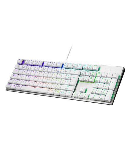 [SK-652-SKTR1-FR] Clavier filaire  mécanique Cooler Master SK652 Blanc Low Profile Switch TTC Red