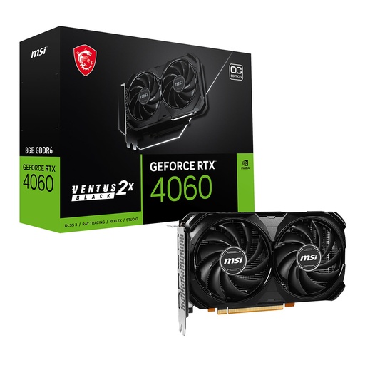 [V516-004R] Nvidia RTX 4060 MSI Ventus 2X Black OC GDDR6 8Gb GDDR6