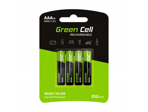 [GR03] Piles rechargeables Greencell GR03 4xAAA 950mAh