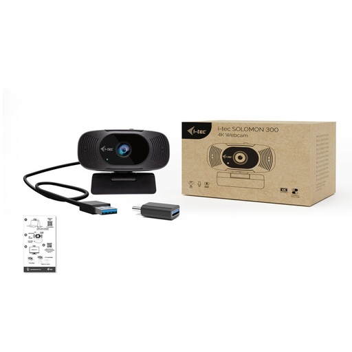 [CAMSOLOMON4K300] Webcam I-Tec Solomon 300 4K Ultra HD (Noir)