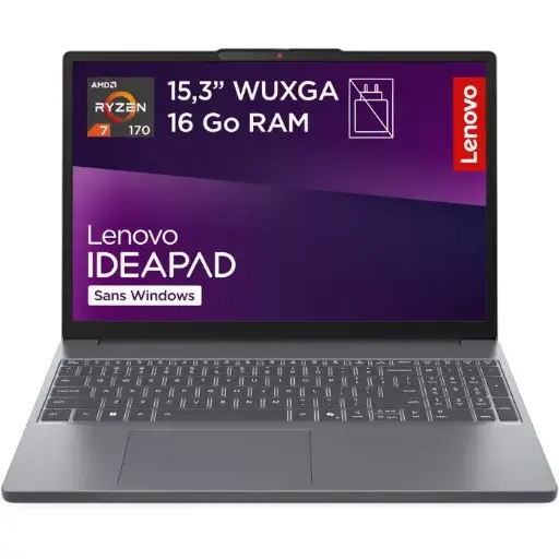 [83K700SQFR-W11] Lenovo 15.6" Ideapad Ryzen 7 170/ 16Go /SSD 512Go/ FHD IPS/Windows 11 Familial